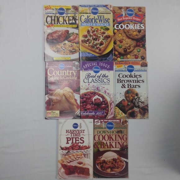 Pillsbury Other - Lot of 8 Pillsbury Classic Cookbooks Magazines 1991-1992-1993 Recipes Dinners
